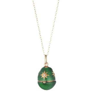 Collana Tatiana Fabergé in Argento e Smalto con Zirconi - Romanov - ROP06YGR