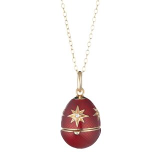 Collana Tatiana Fabergé in Argento e Smalto con Zirconi - Romanov - ROP06YR