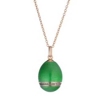 Collana Tatiana Fabergé in Argento e Smalto con Zirconi - Romanov - ROP10RGR