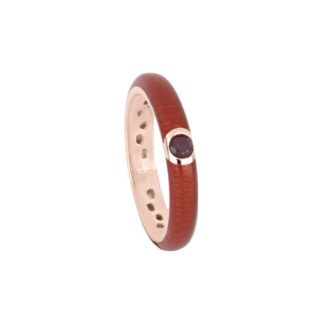 Anello Tatiana Fabergé in Argento e Smalto con Zircone - Romanov - ROR11RR