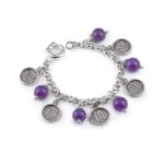 Bracciale Gerardo Sacco in Argento con Pietre - Maschere e Monete - 33132