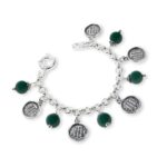 Bracciale Gerardo Sacco in Argento con Pietre - Maschere e Monete - 33132