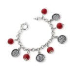 Bracciale Gerardo Sacco in Argento con Pietre - Maschere e Monete - 33132