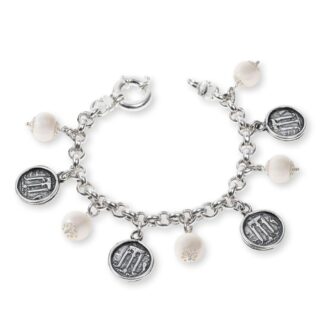 Bracciale Gerardo Sacco in Argento con Pietre - Maschere e Monete - 33132