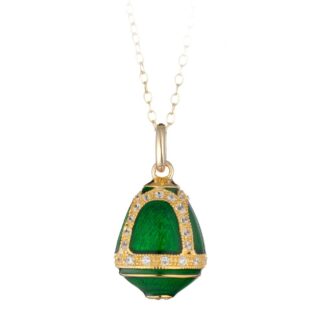 Collana Tatiana Fabergé in Argento e Smalto con Zirconi - Peter Carl - F055GR