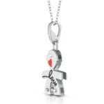 Ciondolo Le Bebé Bimbo in Oro Bianco con Smalto - Limited Edition 2020 - LBB006-20
