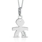 Ciondolo Le Bebé Bimbo in Oro Bianco con Smalto - Limited Edition 2020 - LBB006-20