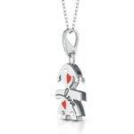 Ciondolo Le Bebé Bimba in Oro Bianco con Smalto - Limited Edition 2020 - LBB008-20