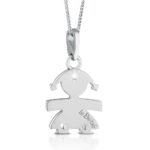 Ciondolo Le Bebé Bimba in Oro Bianco con Smalto - Limited Edition 2020 - LBB008-20