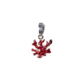 Charm Isola Bella in Argento e Smalto | Corallo - D-Javù - 20000649