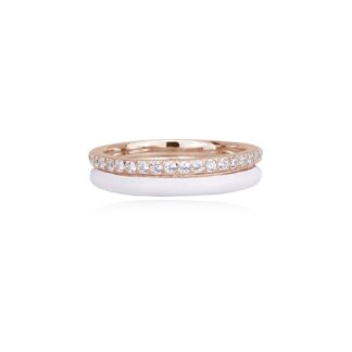 Anello Mabina in Argento e Smalto con Zirconi - 523166