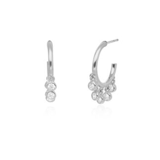 Orecchini a Cerchio Mabina in Argento con Zirconi - 563351