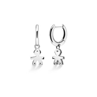 Orecchini Pendenti Le Bebè Bimbo in Oro Bianco - i Classici - LBB119