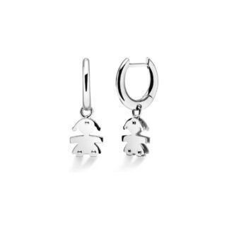 Orecchini Pendenti Le Bebè Bimba in Oro Bianco - i Classici - LBB123