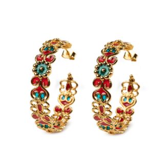 Orecchini Isola Bella in Argento e Smalti | Rosone Grande - 20000380