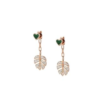 Orecchini Nomination in Argento con Zirconi | Foglia - Vita - 148403/007