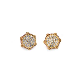 Orecchini Isola Bella in Argento e Smalto | Taburello Dorato – Lapilli – 20000576
