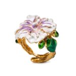 Anello Isola Bella in Argento e Smalti Fiore di Cappero - 20000581