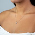 Collana Clesi in Oro Bianco con Diamanti | Lettera F - 6465