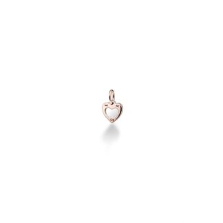 Charm Le Bebé in Oro Rosa e Argento Cuore - Lock Your Love - LBB163