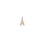Charm Le Bebè in Oro Rosa e Argento con Lettera A - Lock Your Love - LBB170-A