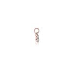 Charm Le Bebè in Oro Rosa e Argento con Lettera B - Lock Your Love - LBB170-B