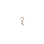 Charm Le Bebè in Oro Rosa e Argento con Lettera C - Lock Your Love - LBB170-C