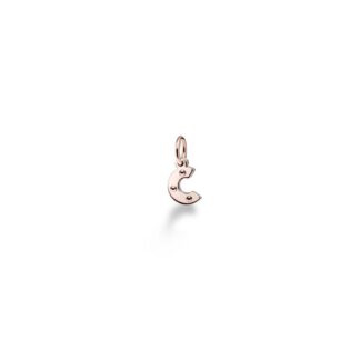 Charm Le Bebè in Oro Rosa e Argento con Lettera C - Lock Your Love - LBB170-C