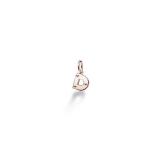 Charm Le Bebè in Oro Rosa e Argento con Lettera D - Lock Your Love - LBB170-D