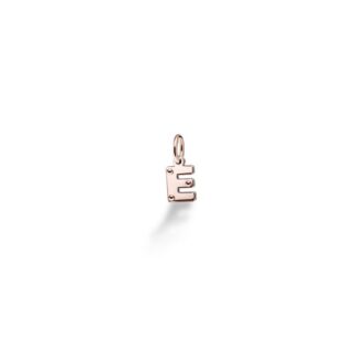 Charm Le Bebè in Oro Rosa e Argento con Lettera E - Lock Your Love - LBB170-E