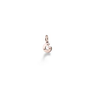 Charm Le Bebè in Oro Rosa e Argento con Lettera G - Lock Your Love - LBB170-G