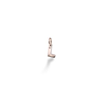 Charm Le Bebè in Oro Rosa e Argento con Lettera L - Lock Your Love - LBB170-L