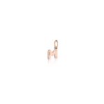 Charm Le Bebè in Oro Rosa e Argento con Lettera M - Lock Your Love - LBB170-M
