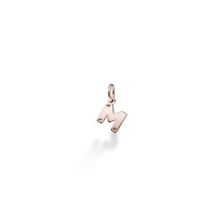 Charm Le Bebè in Oro Rosa e Argento con Lettera M - Lock Your Love - LBB170-M