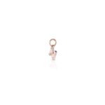 Charm Le Bebè in Oro Rosa e Argento con Lettera N - Lock Your Love - LBB170-N