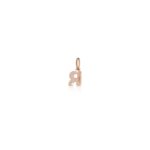 Charm Le Bebè in Oro Rosa e Argento con Lettera R- Lock Your Love - LBB170-R