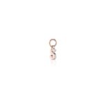 Charm Le Bebè in Oro Rosa e Argento con Lettera S - Lock Your Love - LBB170-S
