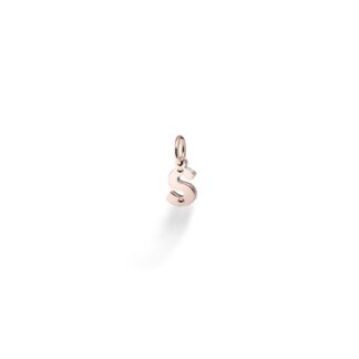 Charm Le Bebè in Oro Rosa e Argento con Lettera S - Lock Your Love - LBB170-S