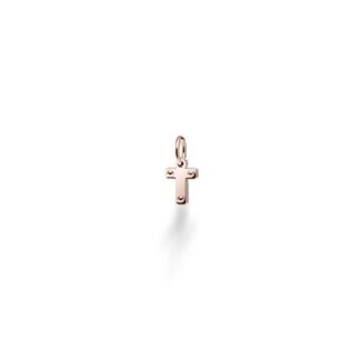 Charm Le Bebè in Oro Rosa e Argento con Lettera T - Lock Your Love - LBB170-T