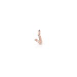 Charm Le Bebè in Oro Rosa e Argento con Lettera V - Lock Your Love - LBB170-V