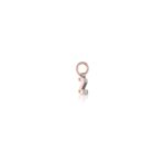 Charm Le Bebè in Oro Rosa e Argento con Lettera Z - Lock Your Love - LBB170-Z