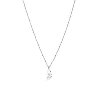 Ciondolo Le Bebè Bimbo in Oro Bianco con Diamante - le Briciole - LBB333