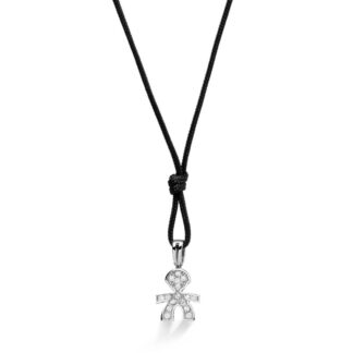 Ciondolo Le Bebè Bimbo in Oro Bianco con Diamanti - i Pavé - LBB542/M