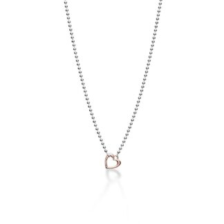Catena Le Bebè in Argento con Cuore in Oro Rosa - Lock Your Love - LBBR163