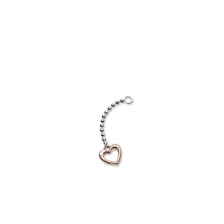 Elemento Singolo Le Bebè in Argento con Cuore in Oro Rosa - Lock Your Love - LBBR164