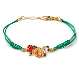 Bracciale Isola Bella in Argento e Smalto Rosa - Loving Sicily - 20001019