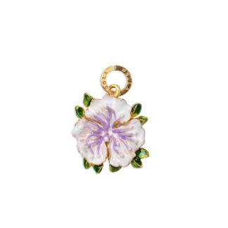 Charm Isola Bella in Argento e Smalto Fiore di Cappero - Loving Sicily - 20001024