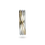 Anello 3 Fili in Oro Giallo e Argento - Classic - AN8AG
