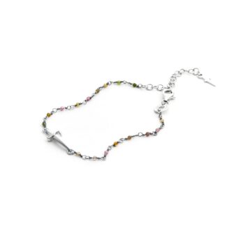 Bracciale Cesare Paciotti in Argento con Cristalli e Spadino - Little Smile - JPBR2137B