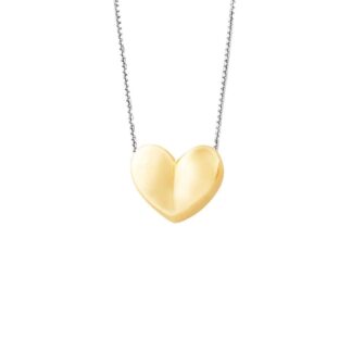 Collana Artlinea in Oro Giallo e Bianco | Cuore Bombato - Mini Parure - CEA2715-LN
